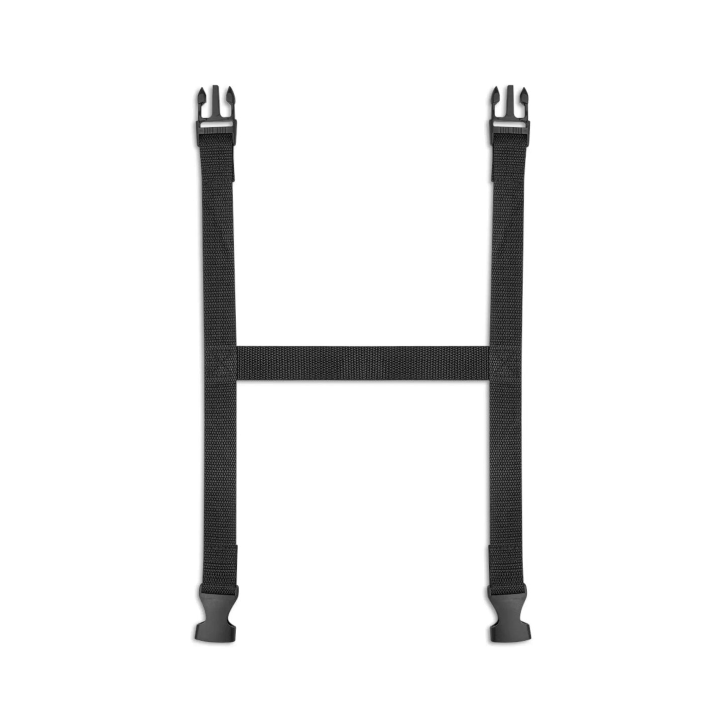 Black nylon strap assembly with two male and two female quick-release buckles.