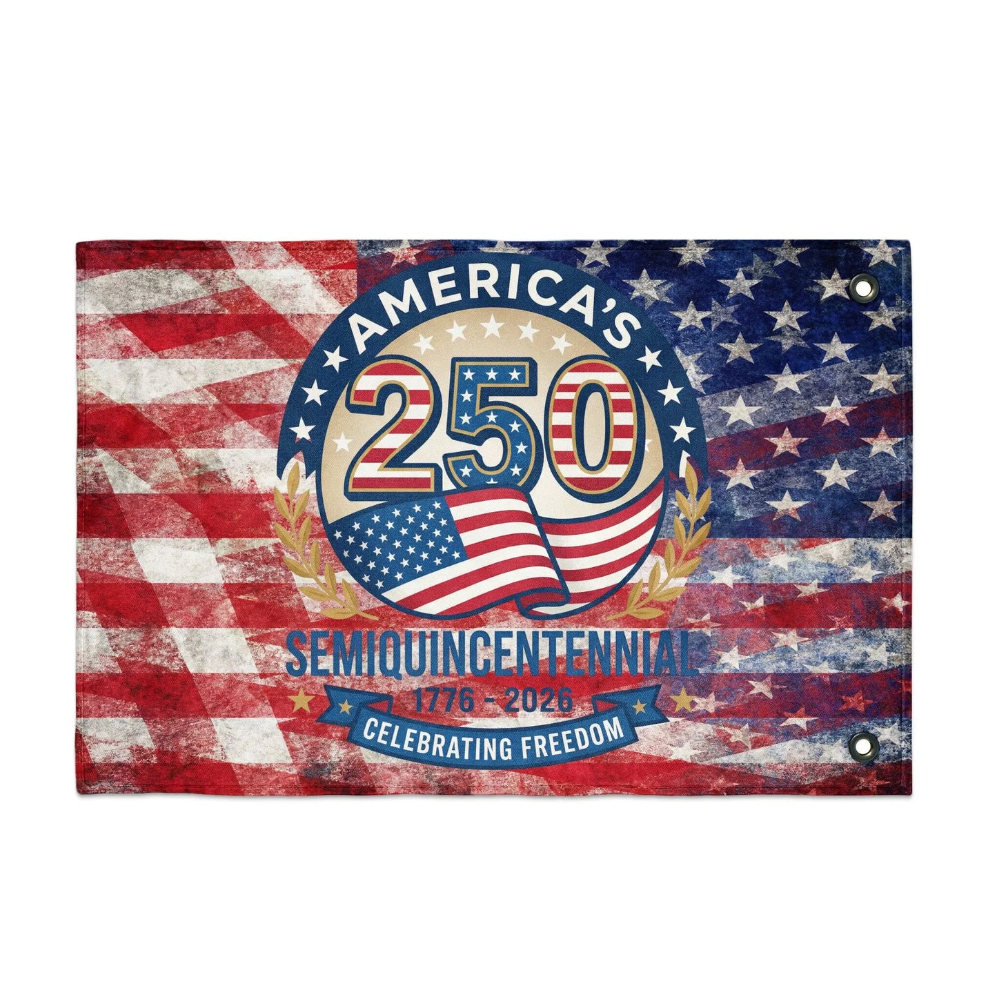 America's 250 Semiquincentennial 1776-2026 Celebrating Freedom flag.