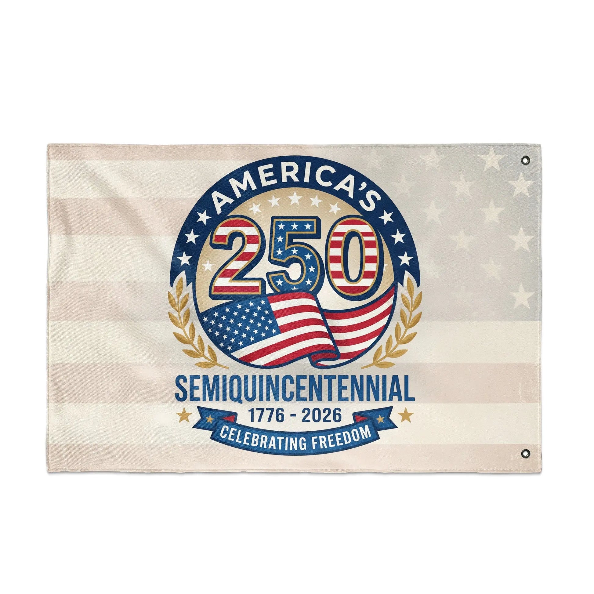 America's 250 Semiquincentennial 1776-2026 banner with patriotic symbols and text.