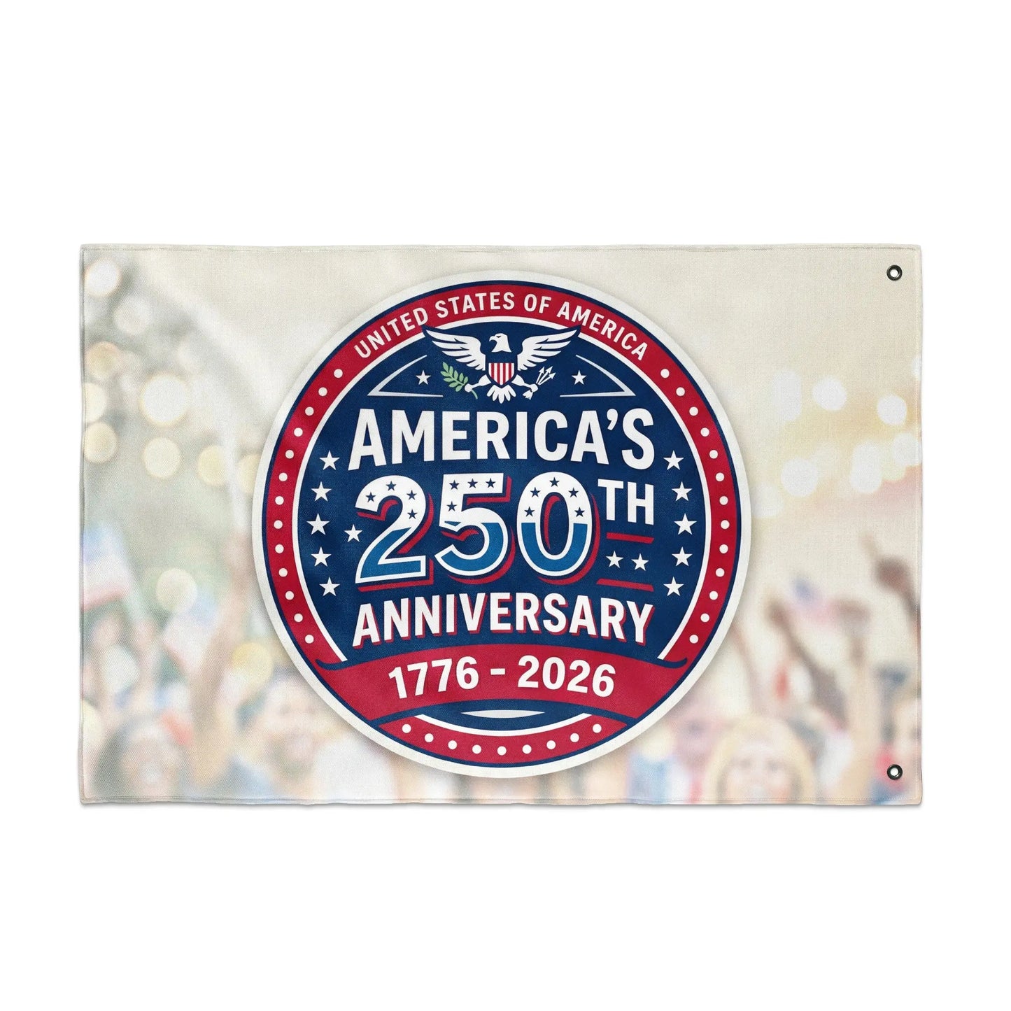 America's 250th Anniversary banner with dates 1776-2026 and eagle emblem.