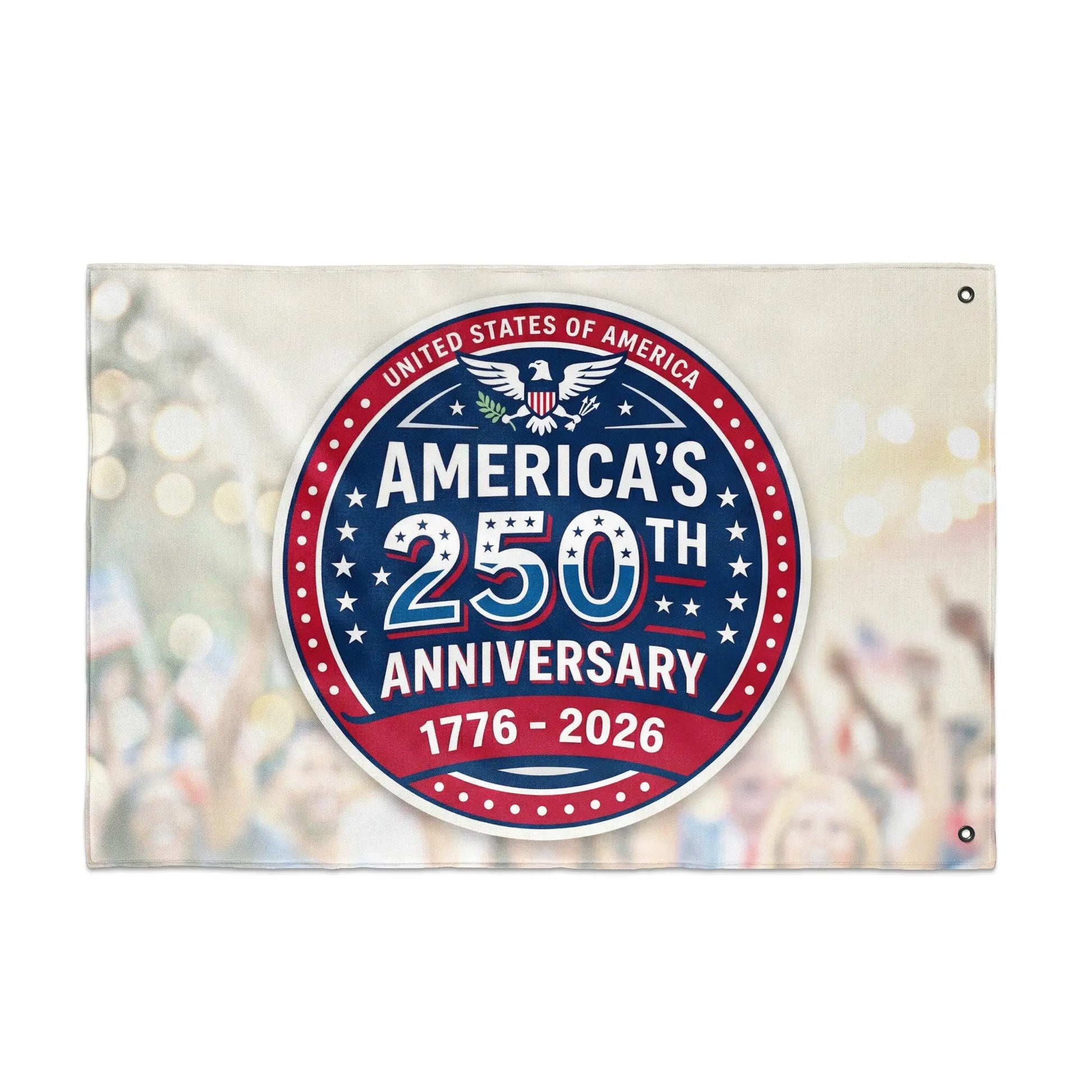 America's 250th Anniversary banner with dates 1776-2026 and eagle emblem.
