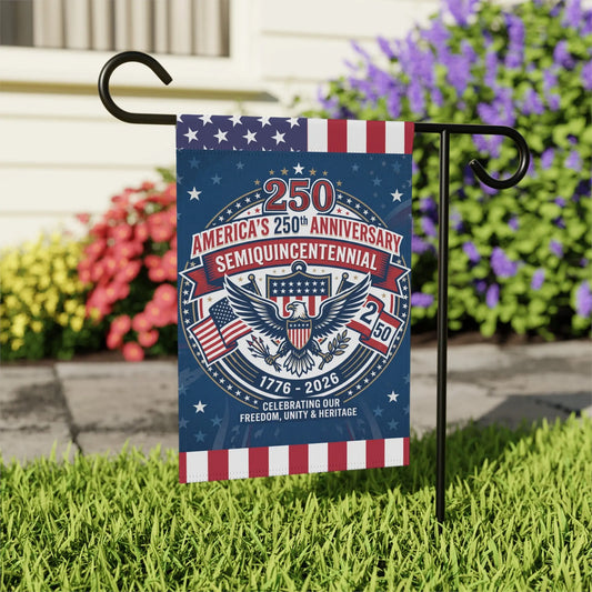 Flag celebrating America's 250th Anniversary Semi-Quincentennial, 1776-2026.
